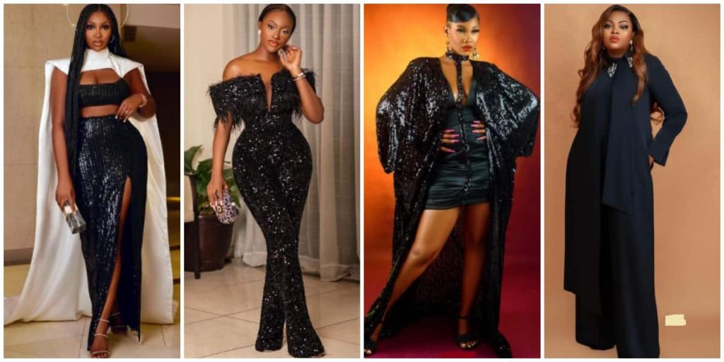 10 Nigerian Fashionista Celebrities Slay in glowing black Colour