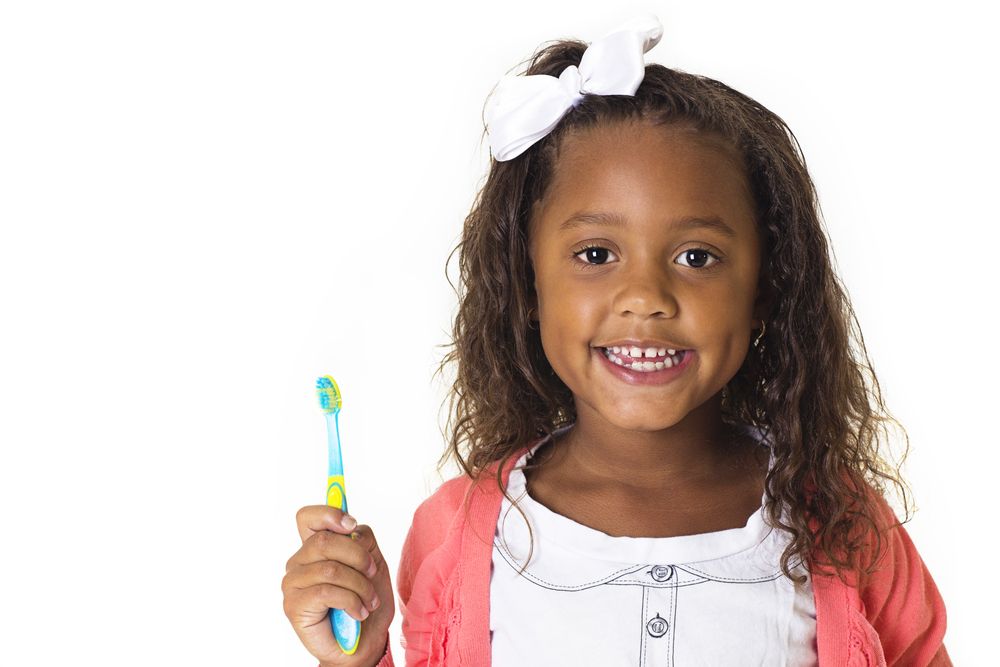 baby brushing