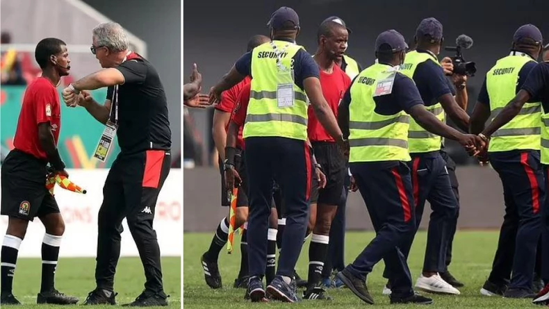 protest from field in afcon