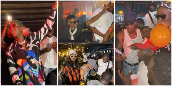 Reactions As Wizkid Arrives Bella Shmurdas Birthday Party in Style