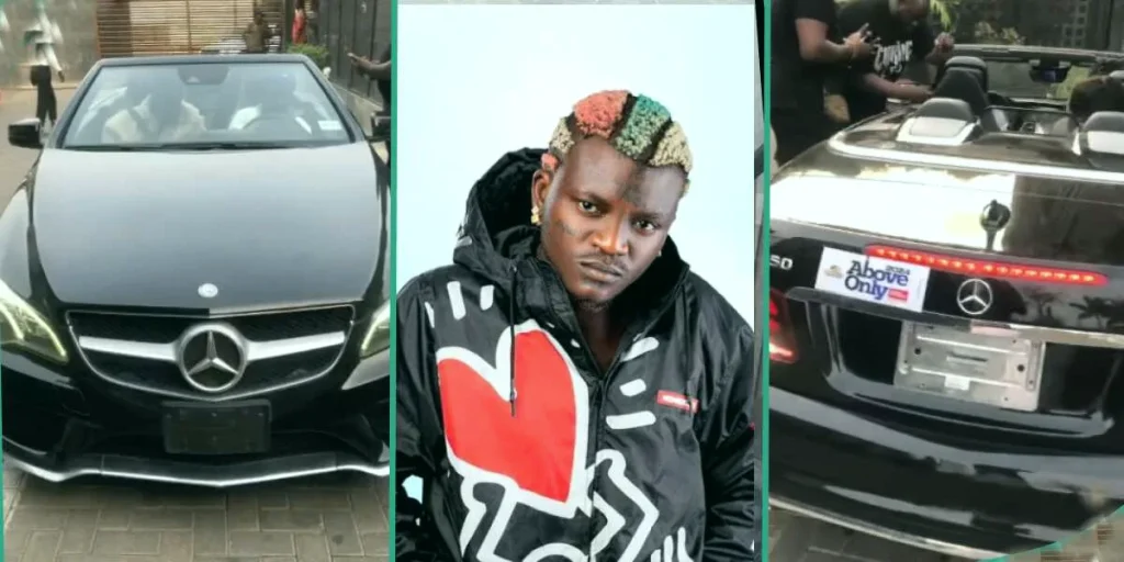 Abuja Fan Surprises Portable with Mercedes Benz: Video of New Ride Trends