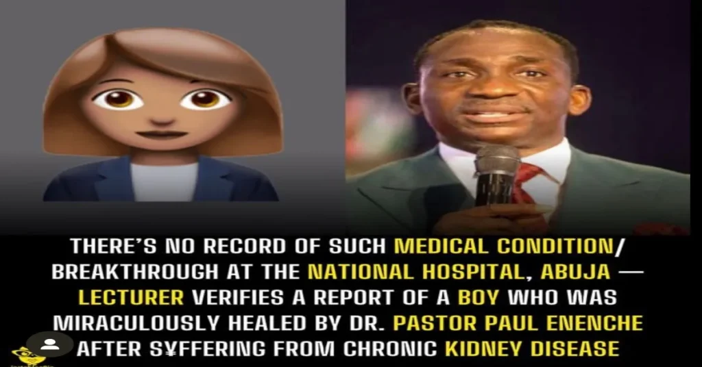 Lecturer Validates Miracle Healing by Dr. Pastor Paul Enenche for Boy with Chronic Kidney Disease