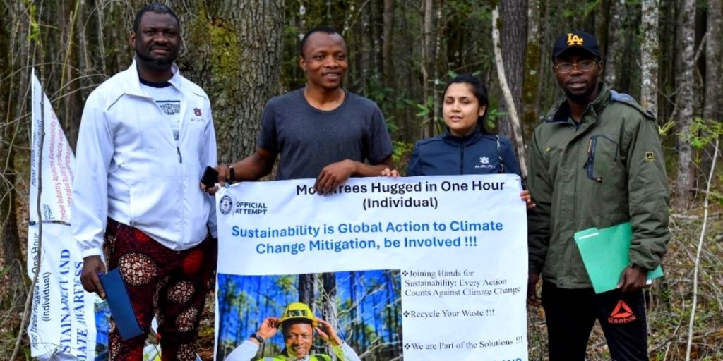 Ghanaian Activist Breaks World Record by Hugging 1,123 Trees in One Hour