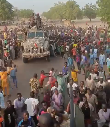 Villagers Celebrate Nigerian Soldiers' Successful Operation in Sambisa