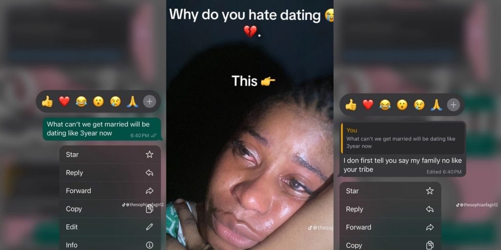 3-year relationship ends in tears as boyfriend tells lady why he cannot marry her