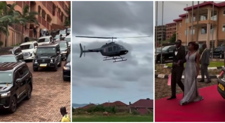 Drama as Secondary School Students Arrive Graduation in Helicopter, Flashy Convoy, Video Trends 