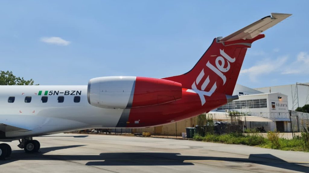 XEJET aircraft skids off runway at Lagos airport