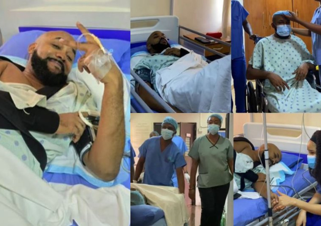 Banky W Triumphs Over Skin Cancer Surgery for the Fourth Time, Shares Heartfelt Moment with Wife Adesua at Hospital