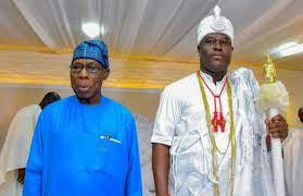 Ooni of Ife and Former President Olusegun Obasanjo Arrives at Davido and Chioma's Wedding Venue