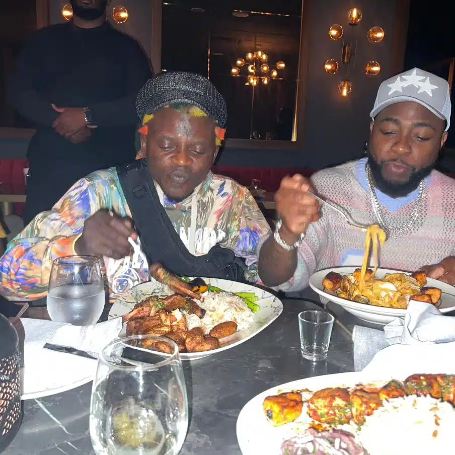 Portable appreciates Davido as singer takes him out for dinner, gifts him designer shoes