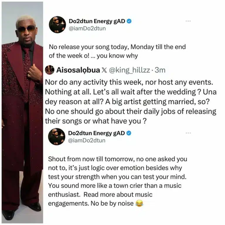 Do2dtun reveals why it’s unadvisable to release a song this week1