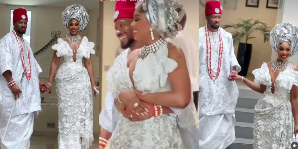 Sharon Ooja Reveals Husband’s Face on Wedding Day