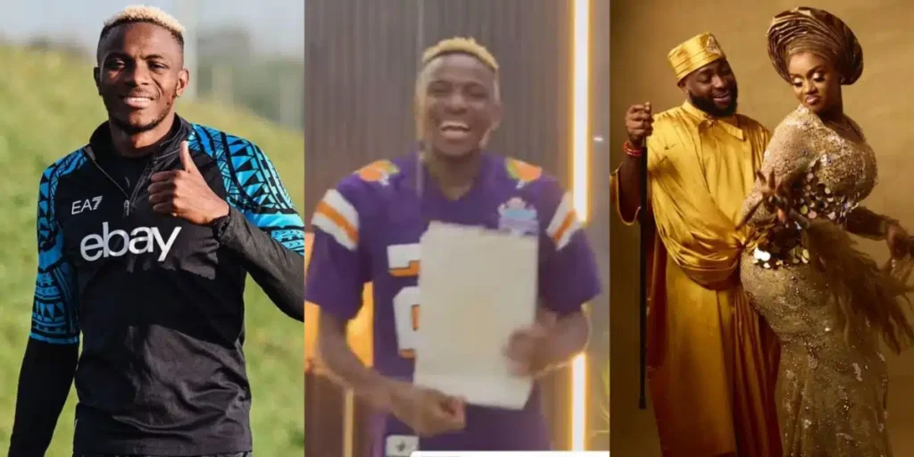 Victor Osimhen Joyfully Dances Upon Receiving Davido’s Wedding Invitation