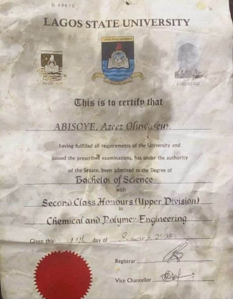 Trending certificate found at ‘Suya’ spot invalid, says LASU