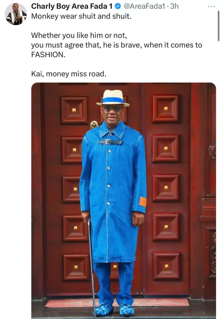 Charly Boy Reacts to Viral Photo of Nyesom Wike in N2m Denim Coat1