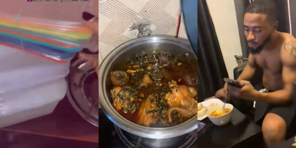 Lady reveals abundance of food at boyfriend’s house when she’s around versus when she is absent