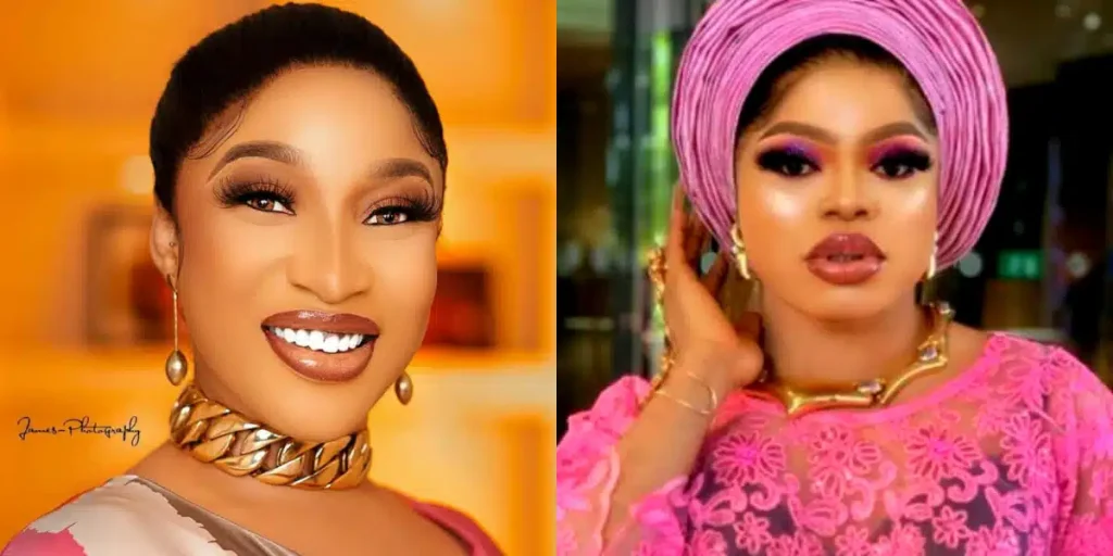 Tonto Dikeh and Bobrisky Reconcile and Follow Each Other on Instagram