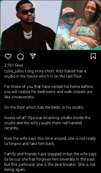 Kizz Daniel's Marriage Reportedly Ends Due to Alleged Infidelity2