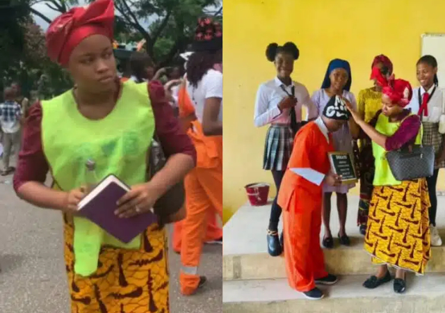 Nigerian Student Goes Viral for Dressing as 'Chosen Member' on Costume Day