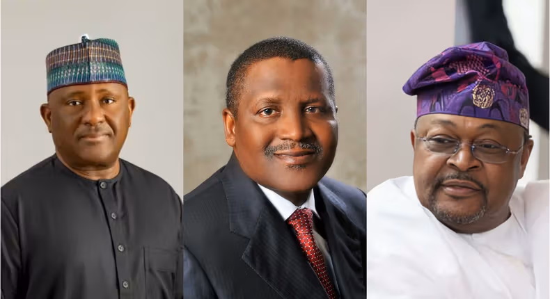Aliko Dangote, with a net worth of $13.4 billion, along with Mike Adenuga ($6.7 billion), Abdulsamad Rabiu ($5.2 billion), and Femi Otedola ($1.4 billion), represent the sole Nigerians listed in the 2024 Forbes ranking. [Akinlaja Obaloluwa/X]