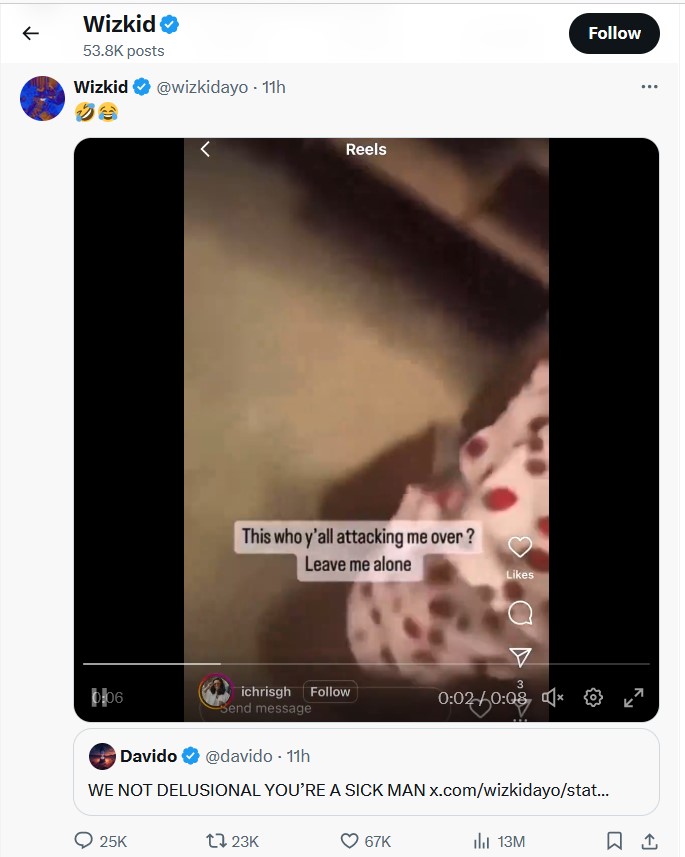 All Wizkid and Davido Fight on X (tweets and Pictures) 7 wiz and davido