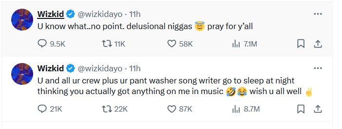 All Wizkid and Davido Fight on X (tweets and Pictures) 6 wizkid po