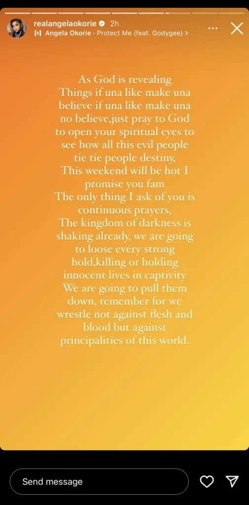 Angela Okorie Calls Out Mercy Johnson among Nollywood blood-sucking d3mons - “Time up for you After this prayers” 4 IMG 6819 757x1536 1