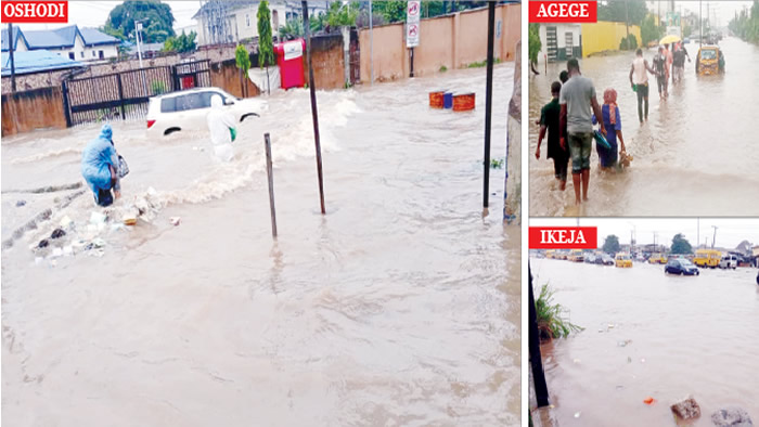 10-Hour Rainfall: Businesses Grounded, House Collapses as Floods Overwhelm Lagos