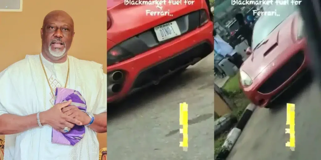 Dino Melaye Spotted Buying Black Market Fuel for His Ferrari; Video Goes Viral 1 Dino Melaye spotted buying black market fuel for his Ferrari, video trends
