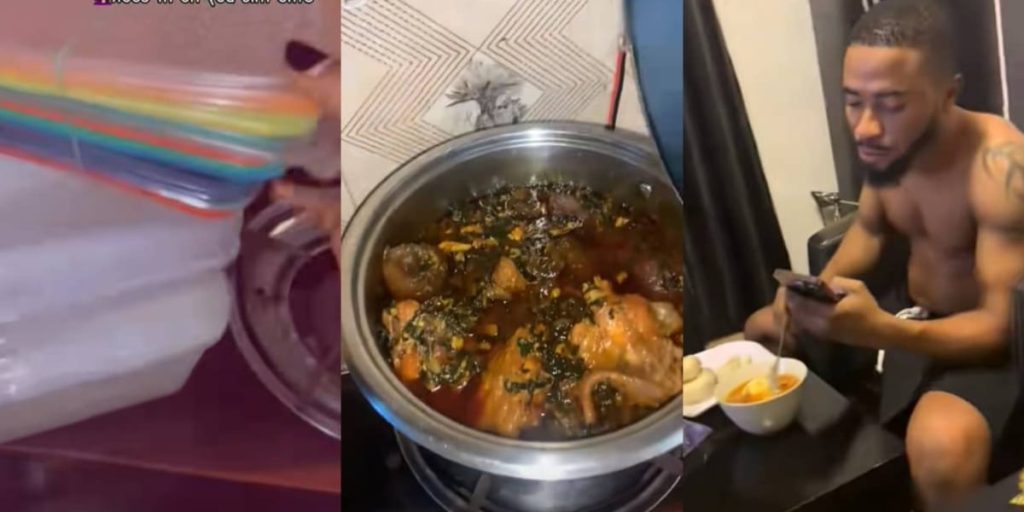 Lady Reveals Food Abundance at Boyfriend's House When She's Around Versus When She's Absent 1 Lady reveals abundance of food at boyfriend’s house when she’s around versus when she is absent
