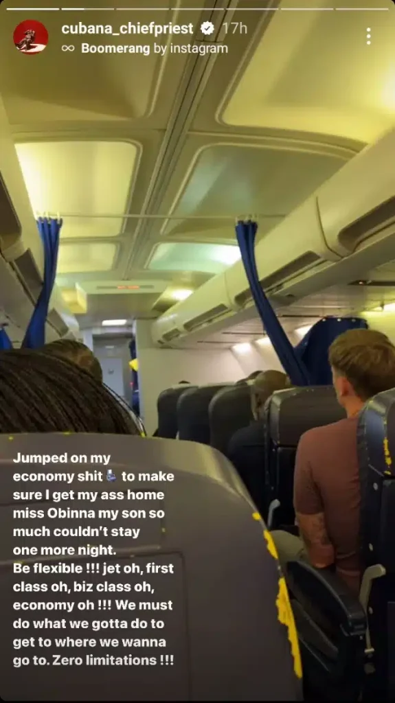 Cubana Chief Priest Speaks on Flying Economy from Abuja to Lagos 3 screenshot of cubana chiefpriest post