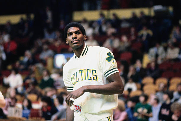 American basketball player Robert Parish of the Boston Celtics pictured ahead of a game, February 10th 1981. (Photo by UPI/Bettmann Archive/Getty Images)
