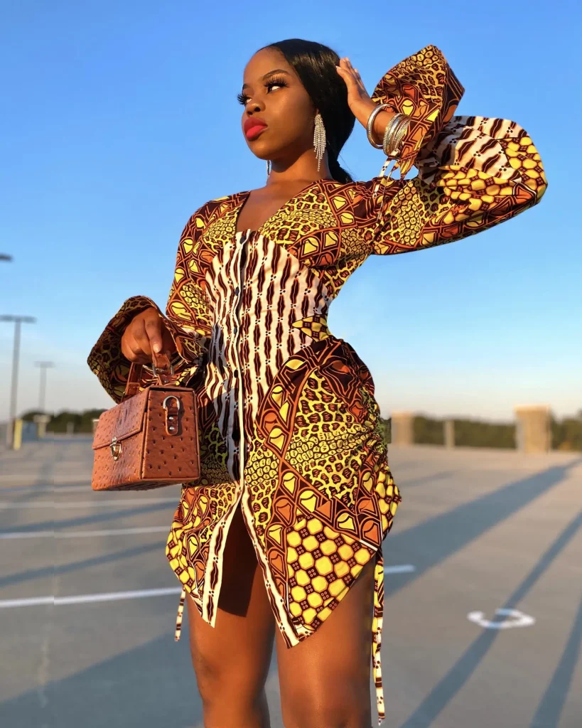 Mini corset ankara gown